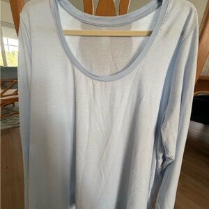 Lands' End Women's Soft Blue Long Sleeve Top